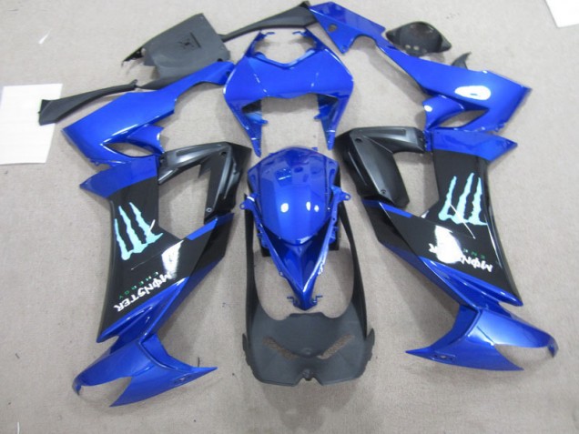 Carénage Moto Kawasaki ZX10R 08-10 - Noir Bleu Monster Carénage Moto Kawasaki ZX10R 08-10 - Noir Bleu Monster