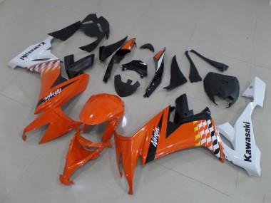 Carénage Moto Kawasaki ZX10R 08-10 - Orange et Blanc