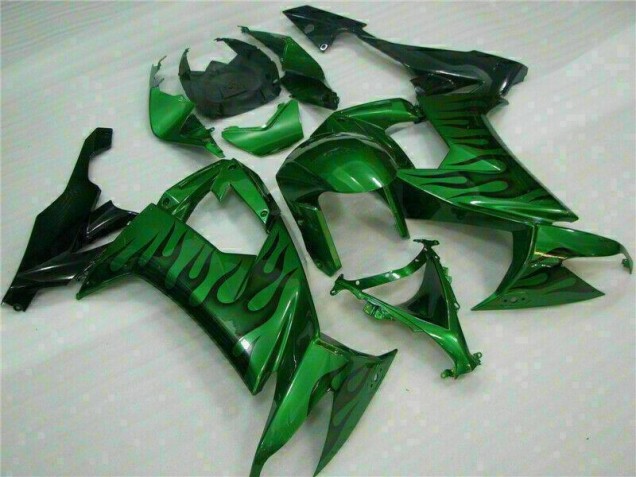 Carénage Moto Kawasaki ZX10R 08-10 - Vert Flamme Carénage Moto Kawasaki ZX10R 08-10 - Vert Flamme