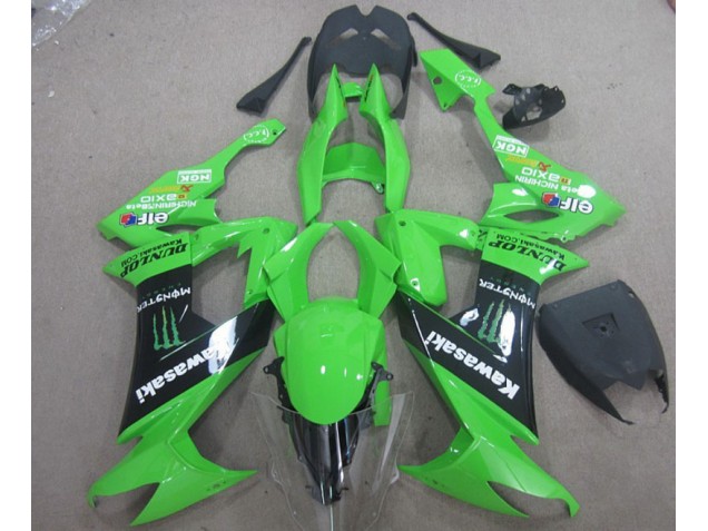 Carénage Moto Kawasaki ZX10R 08-10 - Vert Noir Monster Carénage Moto Kawasaki ZX10R 08-10 - Vert Noir Monster