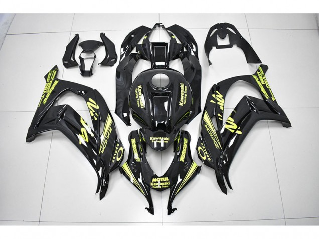 Carénage Moto Kawasaki ZX10R 16-19 - Noir Jaune Courses Ninja Carénage Moto Kawasaki ZX10R 16-19 - Noir Jaune Courses Ninja