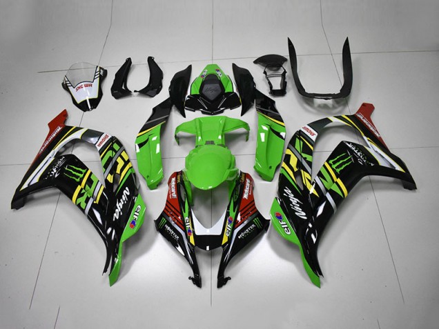 Carénage Moto Kawasaki ZX10R 16-19 - Vert Noir Rouge Ninja Monster Carénage Moto Kawasaki ZX10R 16-19 - Vert Noir Rouge Ninja Monster