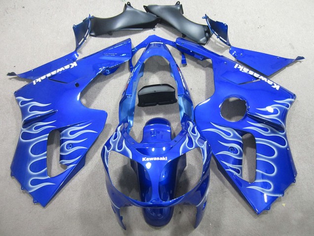Carénage Moto Kawasaki ZX12R 02-06 - Bleu Blanc Flamme Carénage Moto Kawasaki ZX12R 02-06 - Bleu Blanc Flamme