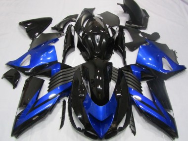 Carénage Moto Kawasaki ZX14R ZZR 1400 06-11 - Noir Bleu