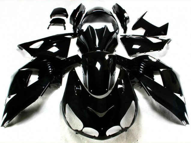 Carénage Moto Kawasaki ZX14R ZZR 1400 06-11 - Noir Brillant Carénage Moto Kawasaki ZX14R ZZR 1400 06-11 - Noir Brillant