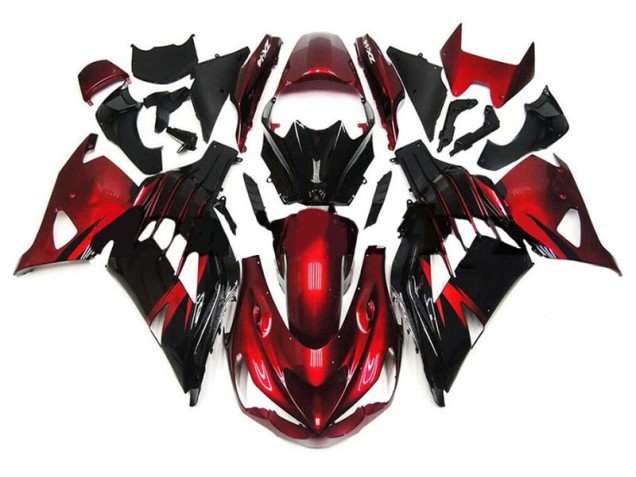 Carénage Moto Kawasaki ZX14R ZZR 1400 12-21 - Rouge Noir Carénage Moto Kawasaki ZX14R ZZR 1400 12-21 - Rouge Noir