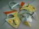 Carénage Moto Kawasaki ZX6R 00-02 - Blanc Jaune Flamme Carénage Moto Kawasaki ZX6R 00-02 - Blanc Jaune Flamme