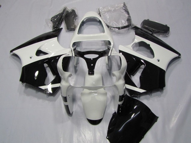 Carénage Moto Kawasaki ZX6R 00-02 - Blanc Noir Carénage Moto Kawasaki ZX6R 00-02 - Blanc Noir