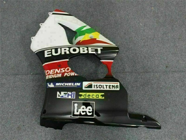 Carénage Moto Kawasaki ZX6R 00-02 - Noir Blanc Eurobet Carénage Moto Kawasaki ZX6R 00-02 - Noir Blanc Eurobet