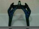 Carénage Moto Kawasaki ZX6R 00-02 - Noir avec Bleu Flamme Carénage Moto Kawasaki ZX6R 00-02 - Noir avec Bleu Flamme