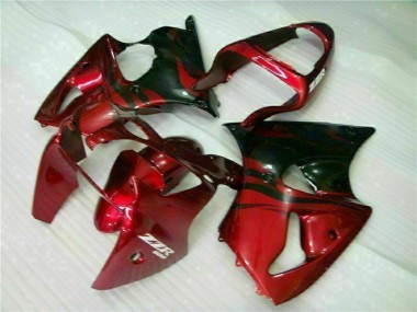 Carénage Moto Kawasaki ZX6R 00-02 - Rouge Noir