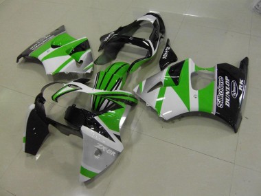 Carénage Moto Kawasaki ZX6R 00-02 - Vert Blanc Bande