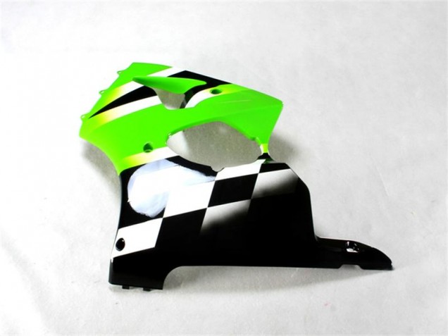 Carénage Moto Kawasaki ZX6R 00-02 - Vert Noir Blanc Carénage Moto Kawasaki ZX6R 00-02 - Vert Noir Blanc