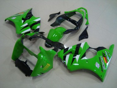 Carénage Moto Kawasaki ZX6R 00-02 - Vert Noir