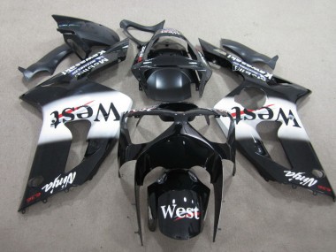 Carénage Moto Kawasaki ZX6R 03-04 - Noir West Ninja 636