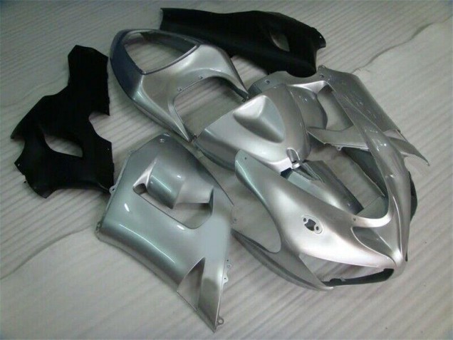Carénage Moto Kawasaki ZX6R 05-06 - Argent Noir Carénage Moto Kawasaki ZX6R 05-06 - Argent Noir