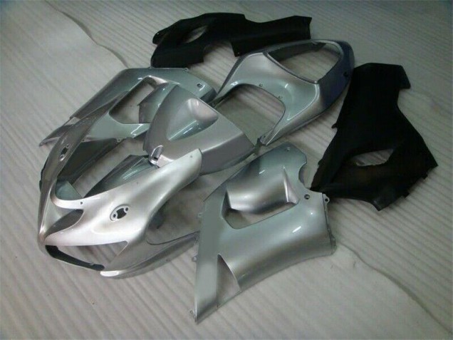 Carénage Moto Kawasaki ZX6R 05-06 - Argent Noir Carénage Moto Kawasaki ZX6R 05-06 - Argent Noir