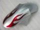 Carénage Moto Kawasaki ZX6R 05-06 - Argent Rouge Flamme Carénage Moto Kawasaki ZX6R 05-06 - Argent Rouge Flamme