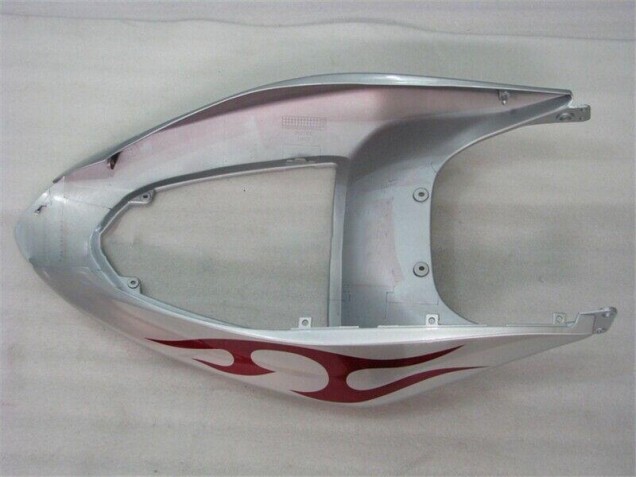 Carénage Moto Kawasaki ZX6R 05-06 - Argent Rouge Flamme Carénage Moto Kawasaki ZX6R 05-06 - Argent Rouge Flamme