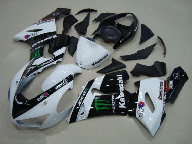 Carénage Moto Kawasaki ZX6R 05-06 - Blanc Monster