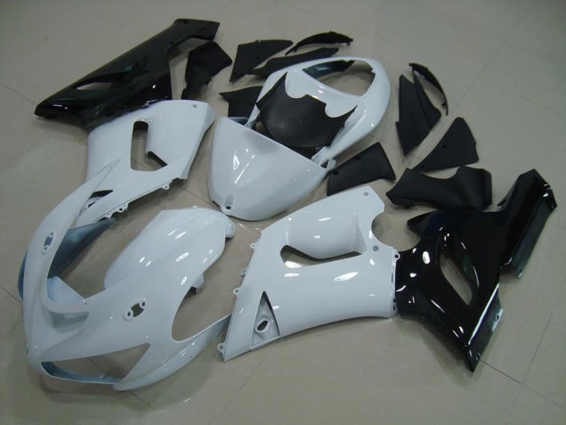 Carénage Moto Kawasaki ZX6R 05-06 - Blanc Noir Carénage Moto Kawasaki ZX6R 05-06 - Blanc Noir