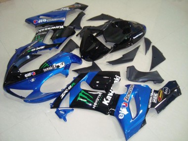 Carénage Moto Kawasaki ZX6R 05-06 - Bleu Monster