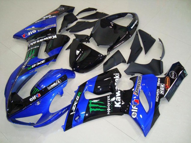 Carénage Moto Kawasaki ZX6R 05-06 - Candy Bleu Monster Carénage Moto Kawasaki ZX6R 05-06 - Candy Bleu Monster