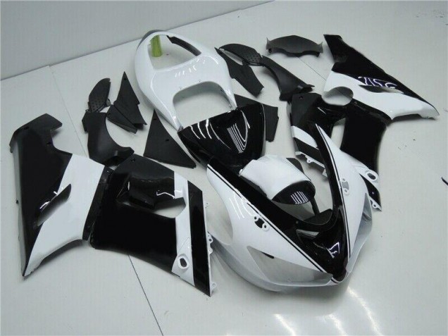 Carénage Moto Kawasaki ZX6R 05-06 - Noir Blanc Carénage Moto Kawasaki ZX6R 05-06 - Noir Blanc
