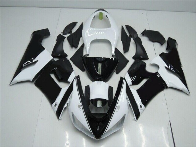 Carénage Moto Kawasaki ZX6R 05-06 - Noir Blanc Carénage Moto Kawasaki ZX6R 05-06 - Noir Blanc