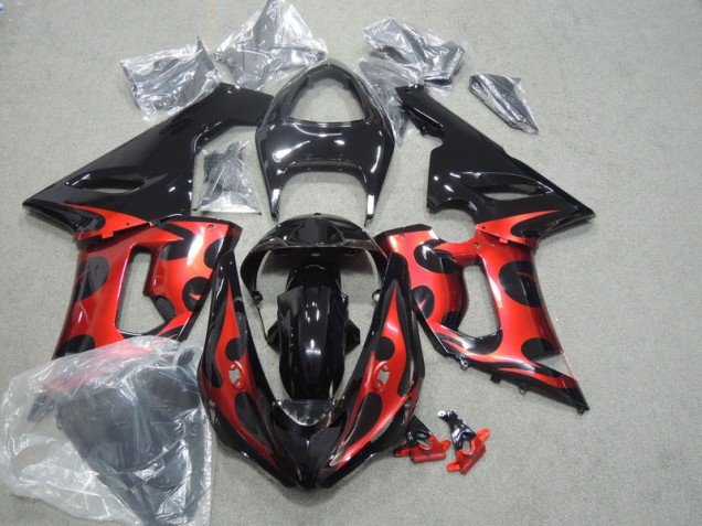 Carénage Moto Kawasaki ZX6R 05-06 - Noir Rouge Carénage Moto Kawasaki ZX6R 05-06 - Noir Rouge
