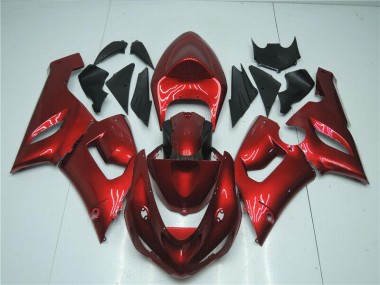 Carénage Moto Kawasaki ZX6R 05-06 - Rouge Bonbon