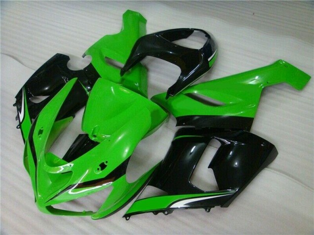 Carénage Moto Kawasaki ZX6R 05-06 - Vert Blanc Noir Carénage Moto Kawasaki ZX6R 05-06 - Vert Blanc Noir