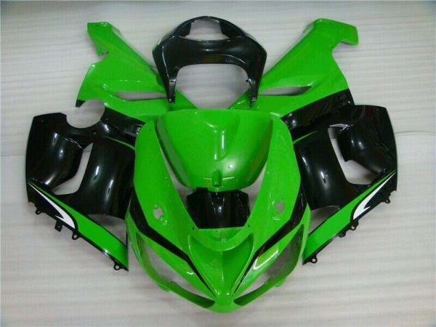 Carénage Moto Kawasaki ZX6R 05-06 - Vert Blanc Noir Carénage Moto Kawasaki ZX6R 05-06 - Vert Blanc Noir