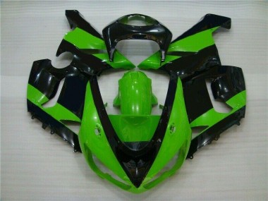 Carénage Moto Kawasaki ZX6R 05-06 - Vert Noir