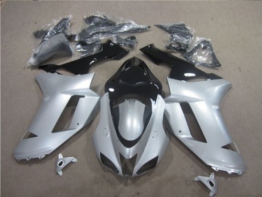 Carénage Moto Kawasaki ZX6R 07-08 - Argent Noir