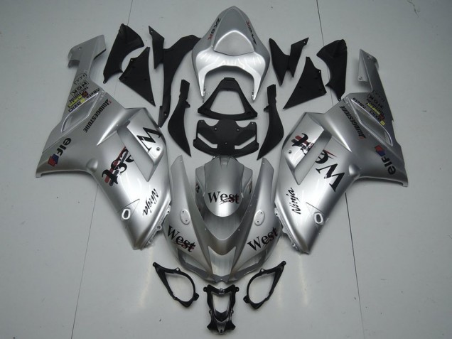 Carénage Moto Kawasaki ZX6R 07-08 - Argent West Carénage Moto Kawasaki ZX6R 07-08 - Argent West