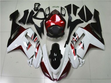 Carénage Moto Kawasaki ZX6R 07-08 - Blanc Noir Rouge