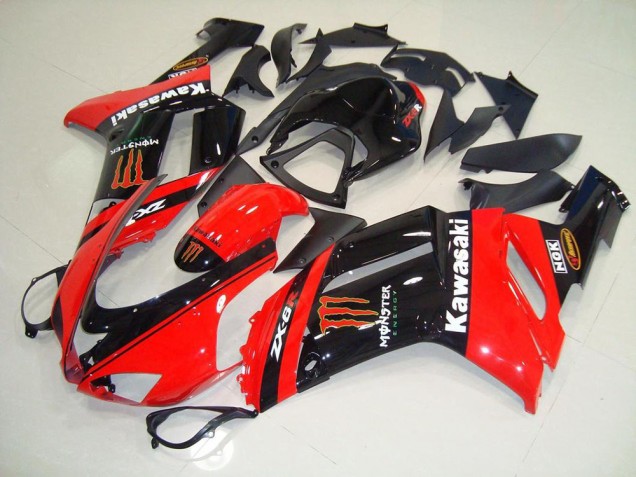 Carénage Moto Kawasaki ZX6R 07-08 - Monster En Rouge Carénage Moto Kawasaki ZX6R 07-08 - Monster En Rouge