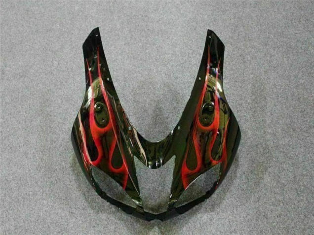 Carénage Moto Kawasaki ZX6R 07-08 - Noir Rouge Flamme Carénage Moto Kawasaki ZX6R 07-08 - Noir Rouge Flamme