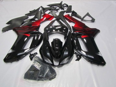 Carénage Moto Kawasaki ZX6R 07-08 - Noir Rouge