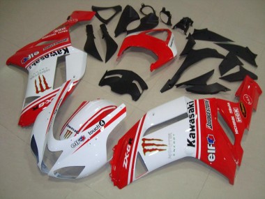 Carénage Moto Kawasaki ZX6R 07-08 - Rouge et Blanc