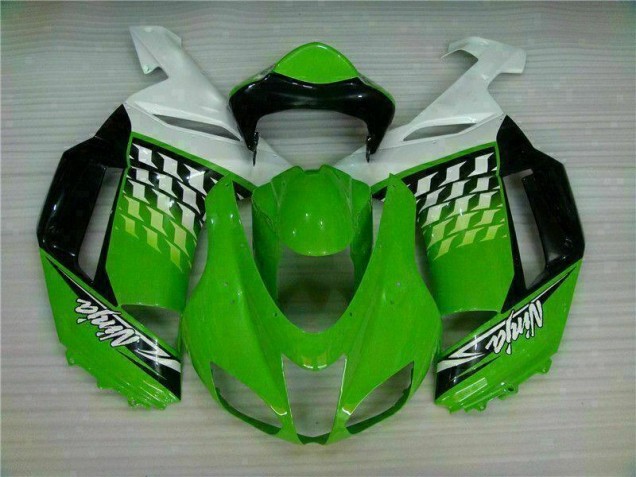 Carénage Moto Kawasaki ZX6R 07-08 - Vert Blanc Ninja Carénage Moto Kawasaki ZX6R 07-08 - Vert Blanc Ninja