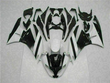 Carénage Moto Kawasaki ZX6R 09-12 - Blanc Noir