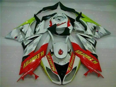 Carénage Moto Kawasaki ZX6R 09-12 - Blanc Rouge H. Énergie