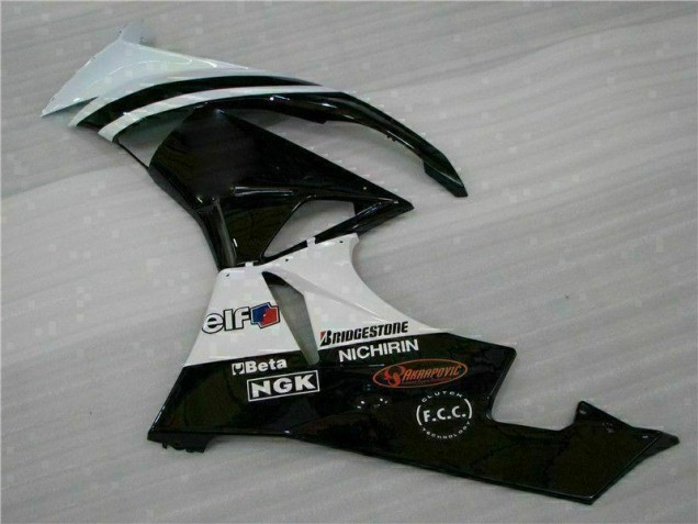 Carénage Moto Kawasaki ZX6R 09-12 - Noir Blanc 3M Touch4