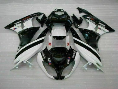 Carénage Moto Kawasaki ZX6R 09-12 - Noir Blanc 3M Touch4