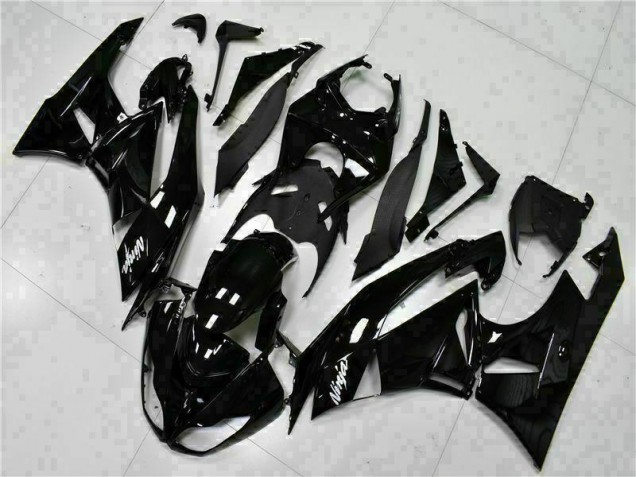Carénage Moto Kawasaki ZX6R 09-12 - Noir Blanc Ninja
