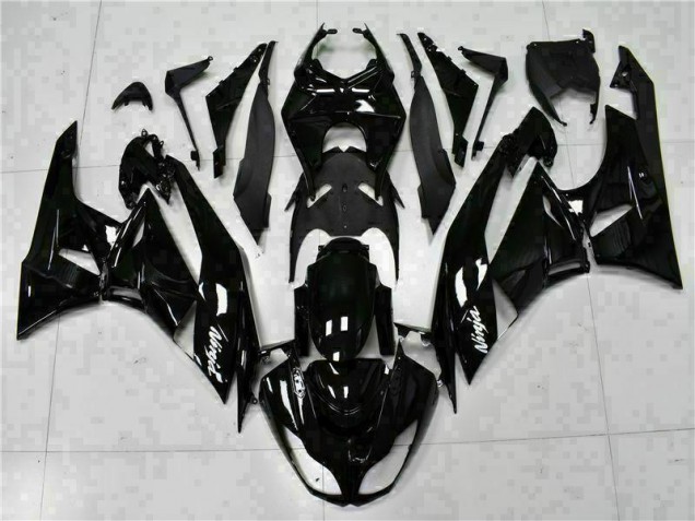 Carénage Moto Kawasaki ZX6R 09-12 - Noir Blanc Ninja