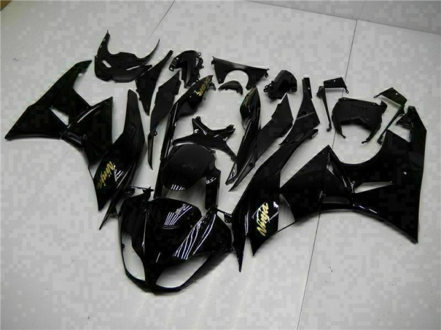 Carénage Moto Kawasaki ZX6R 09-12 - Noir Or Ninja Carénage Moto Kawasaki ZX6R 09-12 - Noir Or Ninja