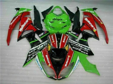 Carénage Moto Kawasaki ZX6R 09-12 - Noir Rouge Vert Motocard